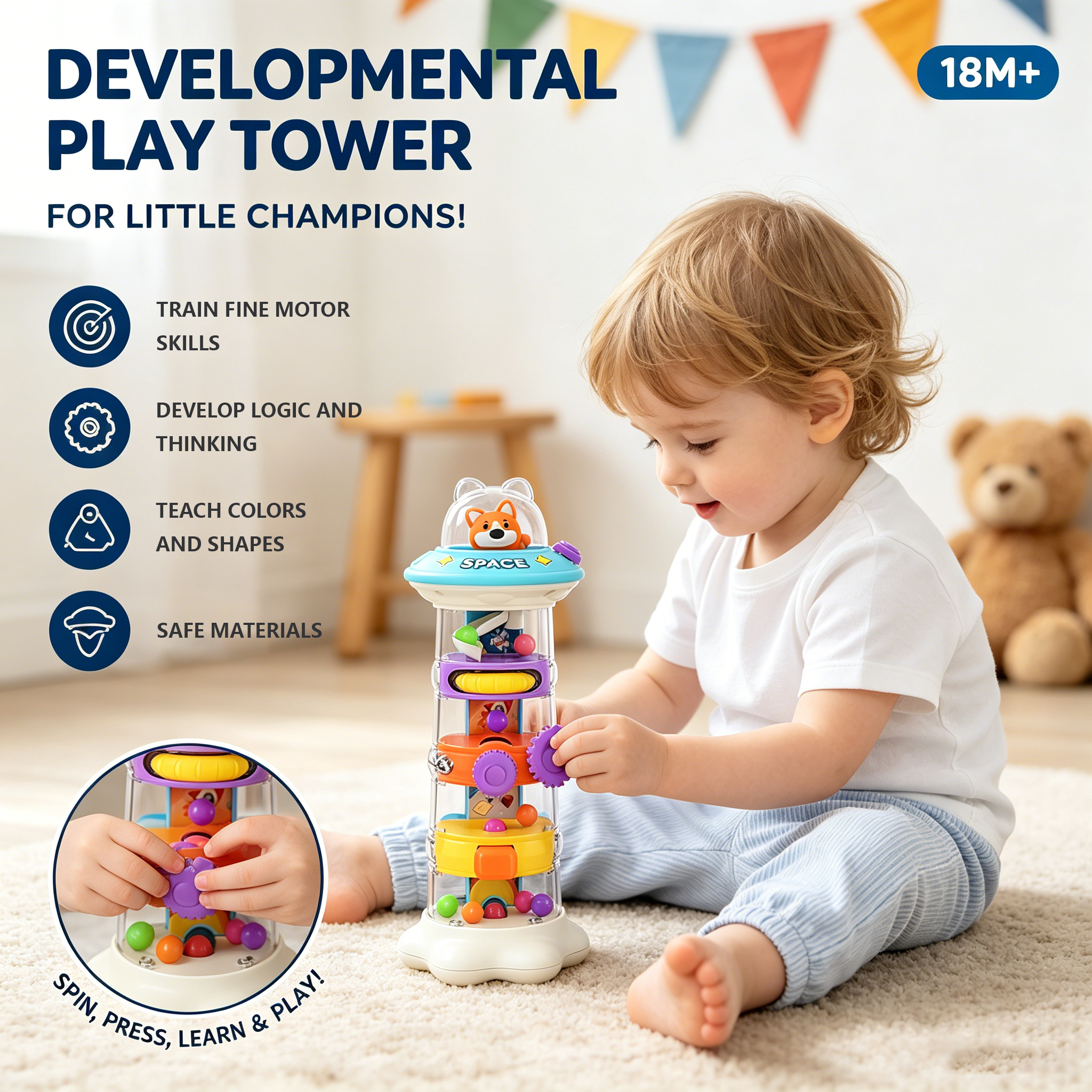 Montessori Ball Drop Tower Toy - Toddler Learning Tower 리뷰 및 가격