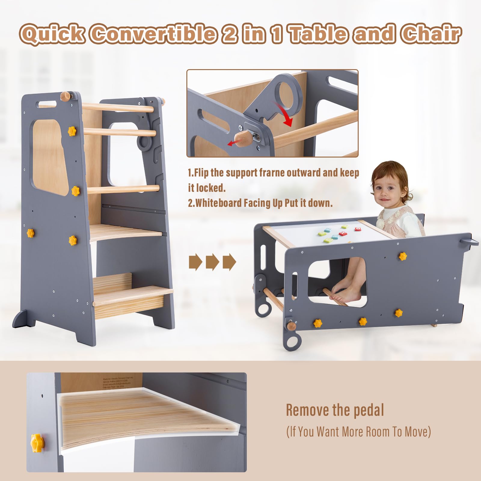4 in 1 Toddler Kitchen Tower M - Toddler Learning Tower 리뷰 및 가격