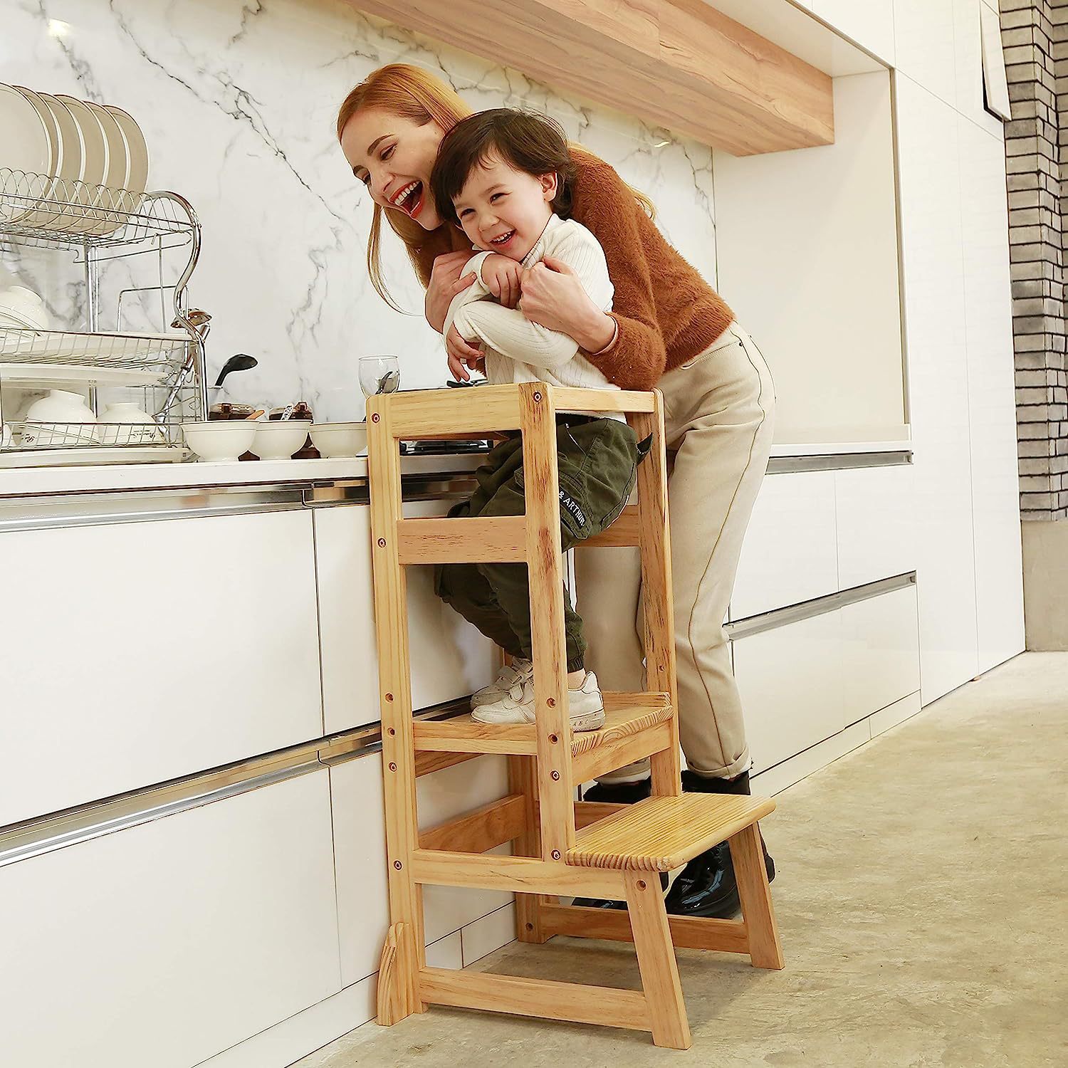 Adjustable Height Ladder Stool - Toddler Learning Tower 리뷰 및 가격