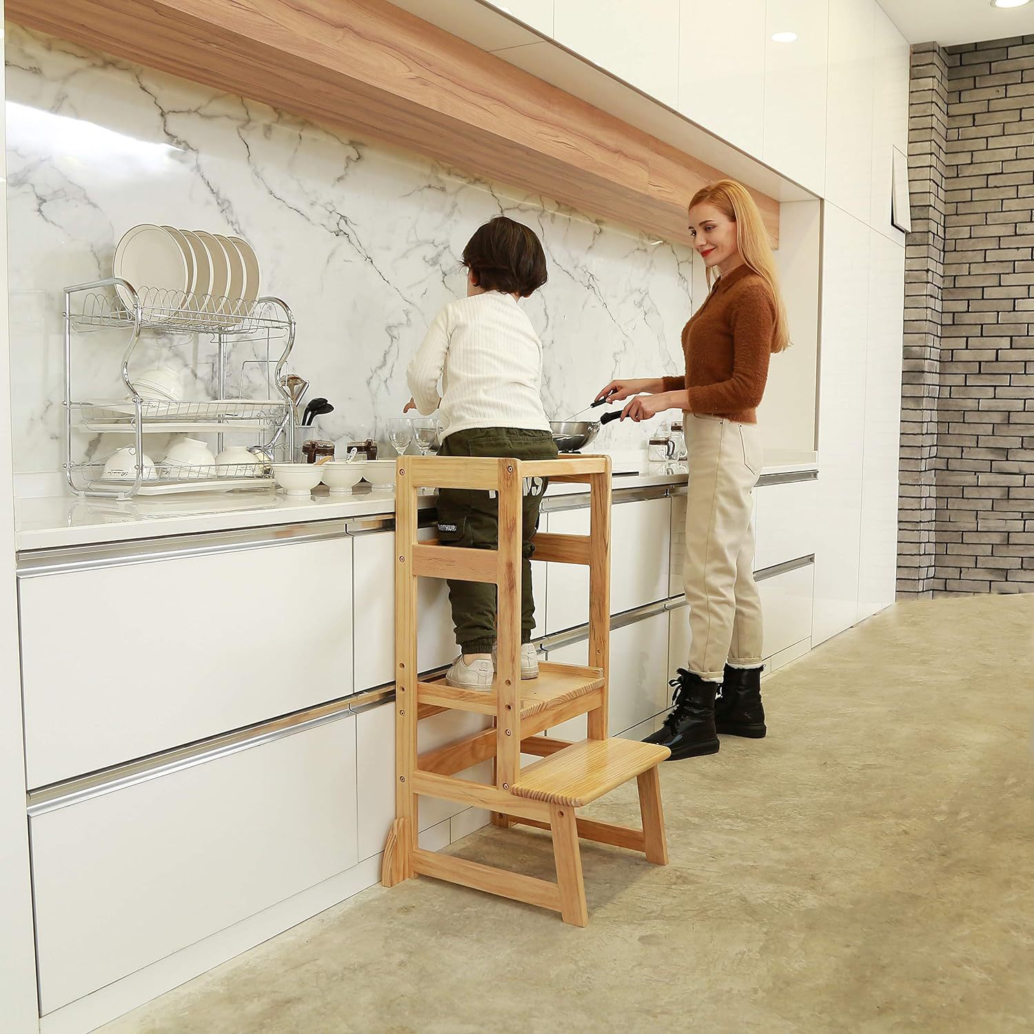 Adjustable Height Ladder Stool - Toddler Learning Tower 리뷰 및 가격