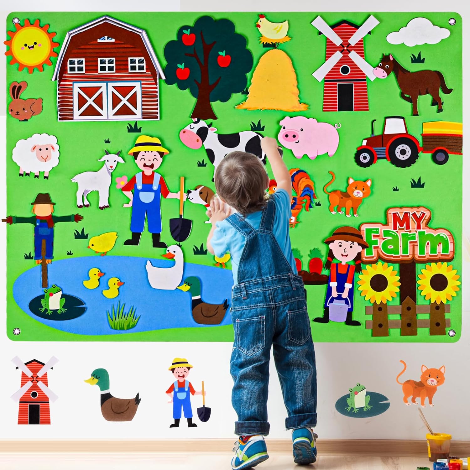 Farm Animals Felt Story Busy B - Toddler Learning Tower 리뷰 및 가격