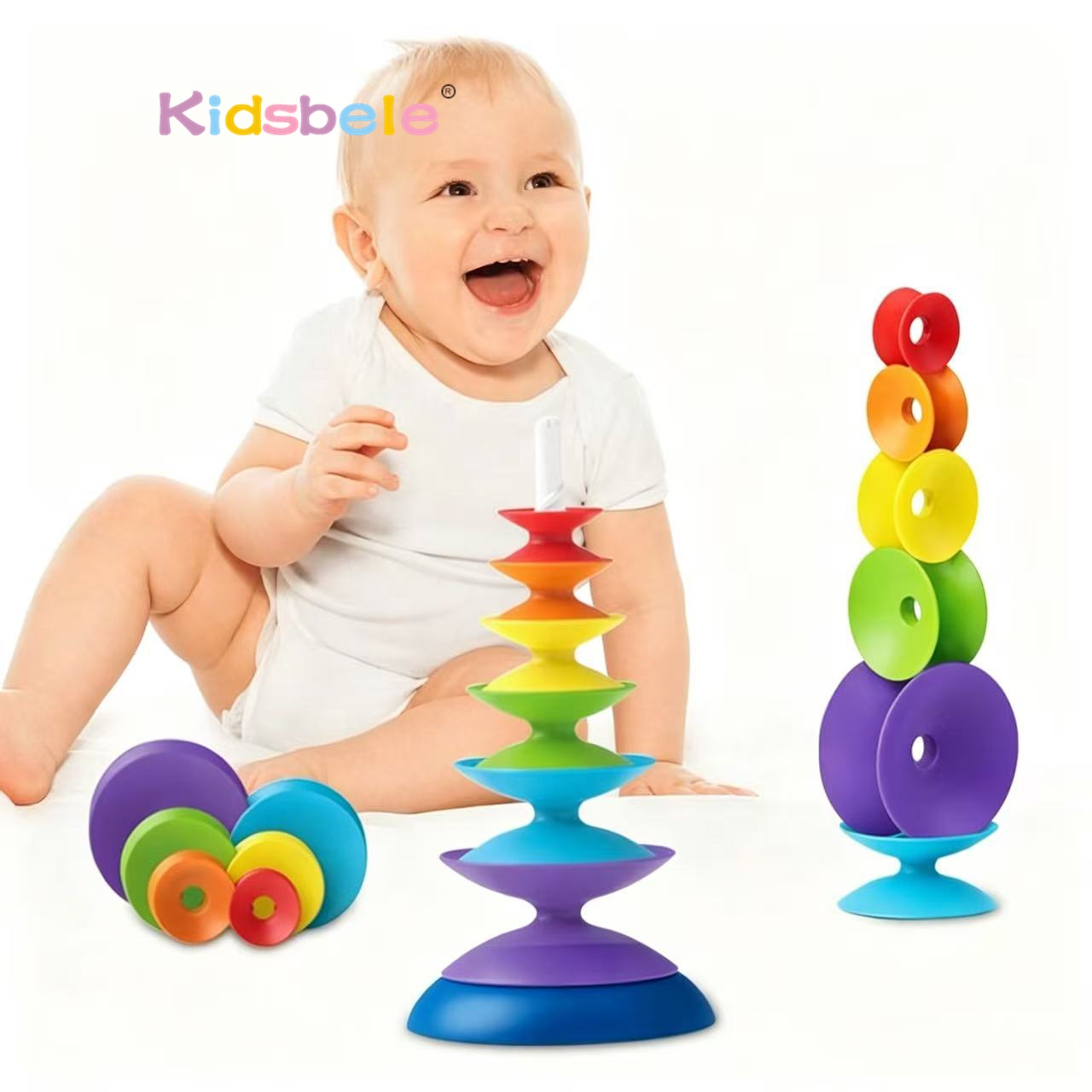 Rainbow Spinning Stacking Toy  - Toddler Learning Tower 리뷰 및 가격