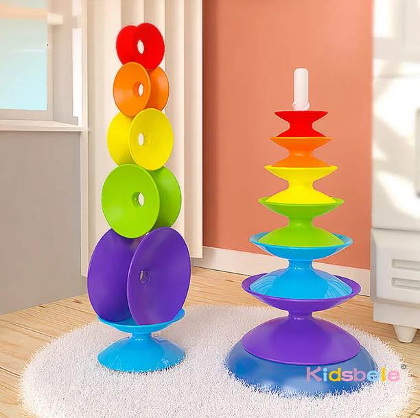 Rainbow Spinning Stacking Toy  - Toddler Learning Tower 리뷰 및 가격