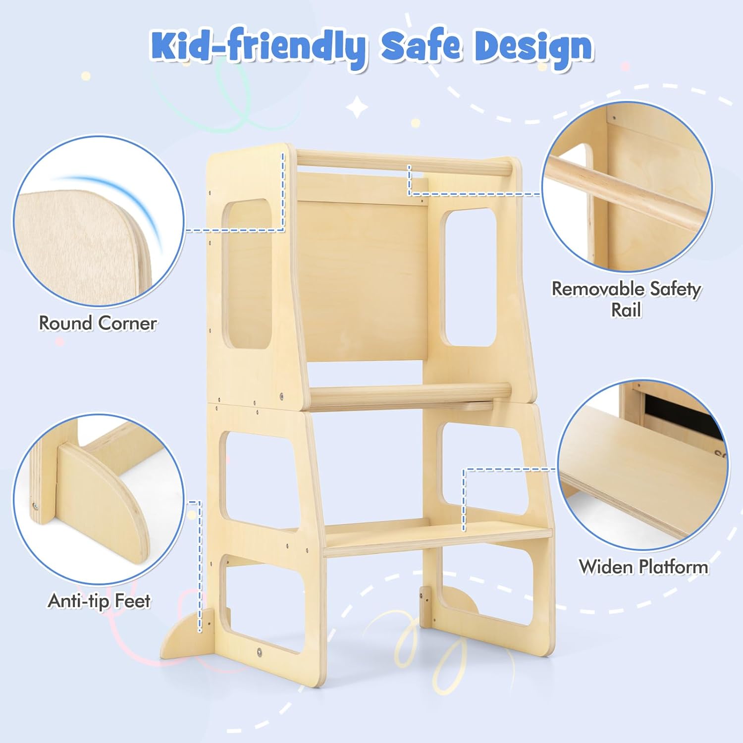 Toddler Tower, 4 in 1 Foldable - Toddler Learning Tower 리뷰 및 가격
